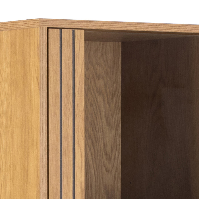 Jaipur Display Cabinet With 4 doors and 6 Shelves in Wild Oak 