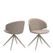 Soli Round Dining Table in Oak/Grey 120x75cm Included 4 Ella Swivel Beige Dining Chair