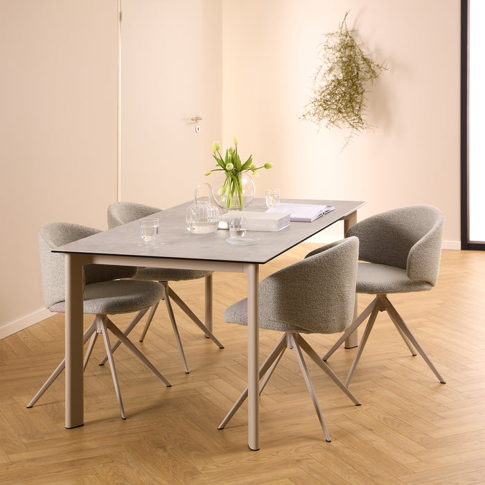Palermo Ceramic Dining Table in Grey