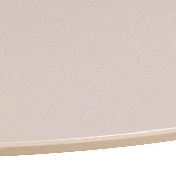 Ibiza Round Dining Table with Beige Top and Matt Beige Base 110x74cm