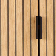 Jaipur Cabinet 2 Doors 3 Shelves With Oak Lamella Front