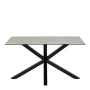 Heaven Dining Table with Ceramic Grey Top 135cm