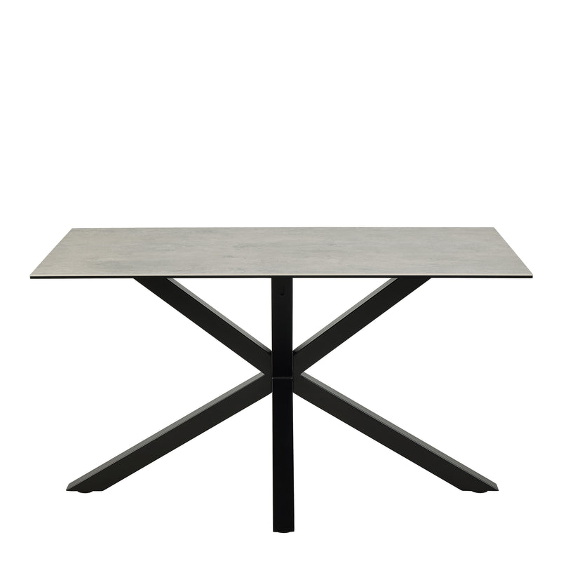 Heaven Dining Table with Ceramic Grey Top 135cm