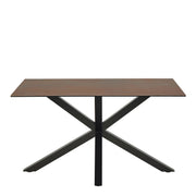 Heaven Dining Table with Ceramic Rusty Brown Top 135cm