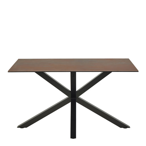 Heaven Dining Table with Ceramic Rusty Brown Top 135cm