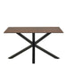 Heaven Dining Table with Ceramic Rusty Brown Top 135cm Included 4 Dean Beige Swivel Dining Chair