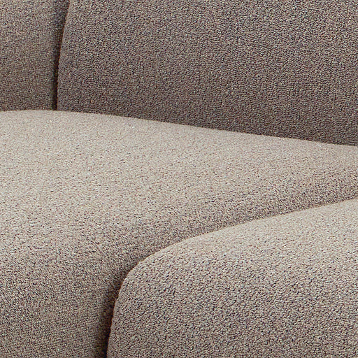 Midfield 2-Seater Chaiselongue Sofa LHF (Reversible Module) in Cona Boucle Beige 1 Fabric, Base in Matt Black