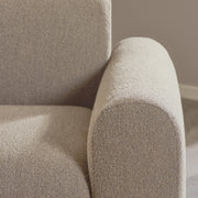 Midfield 2-Seater Chaiselongue Sofa LHF (Reversible Module) in Cona Boucle Beige 1 Fabric, Base in Matt Black