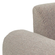 Midfield 2-Seater Chaiselongue Sofa LHF (Reversible Module) in Cona Boucle Beige 1 Fabric, Base in Matt Black