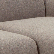 Midfield 2-Seater Chaiselongue Sofa RHF (Reversible Module) in Cona Boucle Beige 1 Fabric, Base in Matt Black
