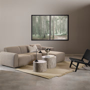 Midfield 2-Seater Chaiselongue Sofa RHF (Reversible Module) in Cona Boucle Beige 1 Fabric, Base in Matt Black
