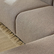 Midfield 2-Seater Chaiselongue Sofa RHF (Reversible Module) in Cona Boucle Beige 1 Fabric, Base in Matt Black