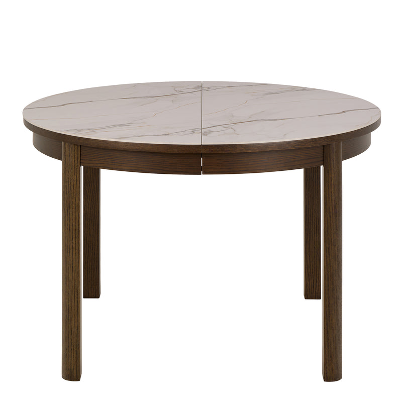 Southampton Round Extendable Dining Table in Cream Ceramic 120x75cm