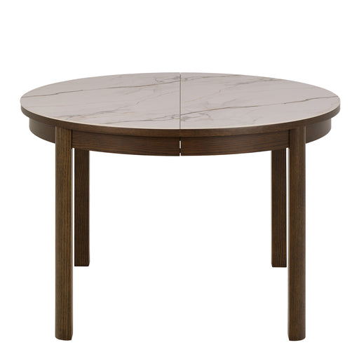 Southampton Round Extendable Dining Table in Cream Ceramic 120x75cm