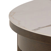 Southampton Round Extendable Dining Table in Cream Ceramic 120x75cm
