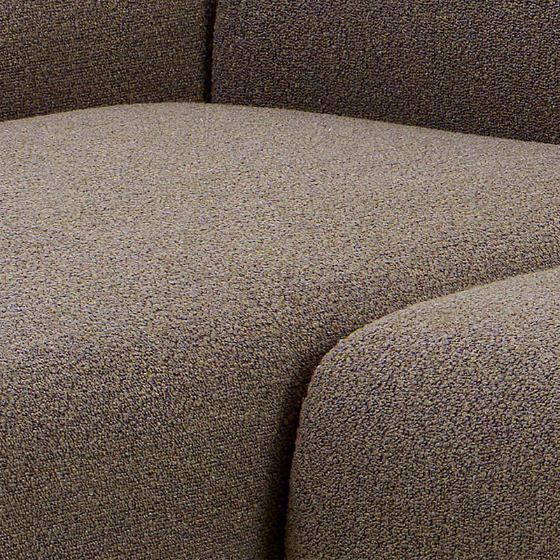 Midfield 2-Seater Chaiselongue Sofa LHF (Reversible Module) in Cona Boucle Taupe 2 Fabric, Base in Matt Black