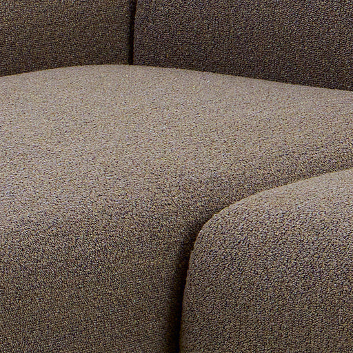 Midfield 2-Seater Chaiselongue Sofa LHF (Reversible Module) in Cona Boucle Taupe 2 Fabric, Base in Matt Black
