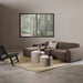 Midfield 2-Seater Chaiselongue Sofa LHF (Reversible Module) in Cona Boucle Taupe 2 Fabric, Base in Matt Black