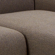 Midfield 2-Seater Chaiselongue Sofa RHF (Reversible Module) in Cona Boucle Taupe 2 Fabric, Base in Matt Black