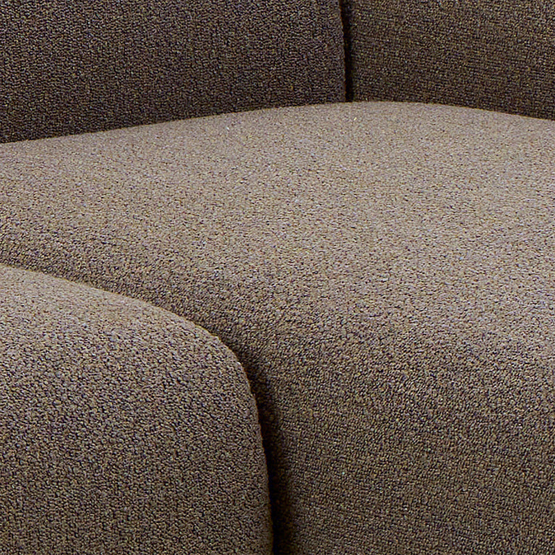 Midfield 2-Seater Chaiselongue Sofa RHF (Reversible Module) in Cona Boucle Taupe 2 Fabric, Base in Matt Black