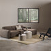 Midfield 2-Seater Chaiselongue Sofa RHF (Reversible Module) in Cona Boucle Taupe 2 Fabric, Base in Matt Black