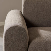 Midfield 2-Seater Chaiselongue Sofa RHF (Reversible Module) in Cona Boucle Taupe 2 Fabric, Base in Matt Black