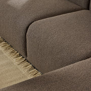 Midfield 2-Seater Chaiselongue Sofa RHF (Reversible Module) in Cona Boucle Taupe 2 Fabric, Base in Matt Black