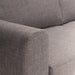 Omaha Corner Sofa With Open End RHF, in Basel Light Grey Brown 34 Fabric, Base Matt Black Steel